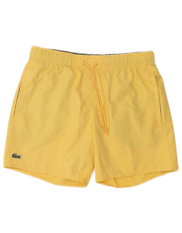 Damskie spodenki kąpielowe Lacoste UK 10, małe, żółte, poliestrowe