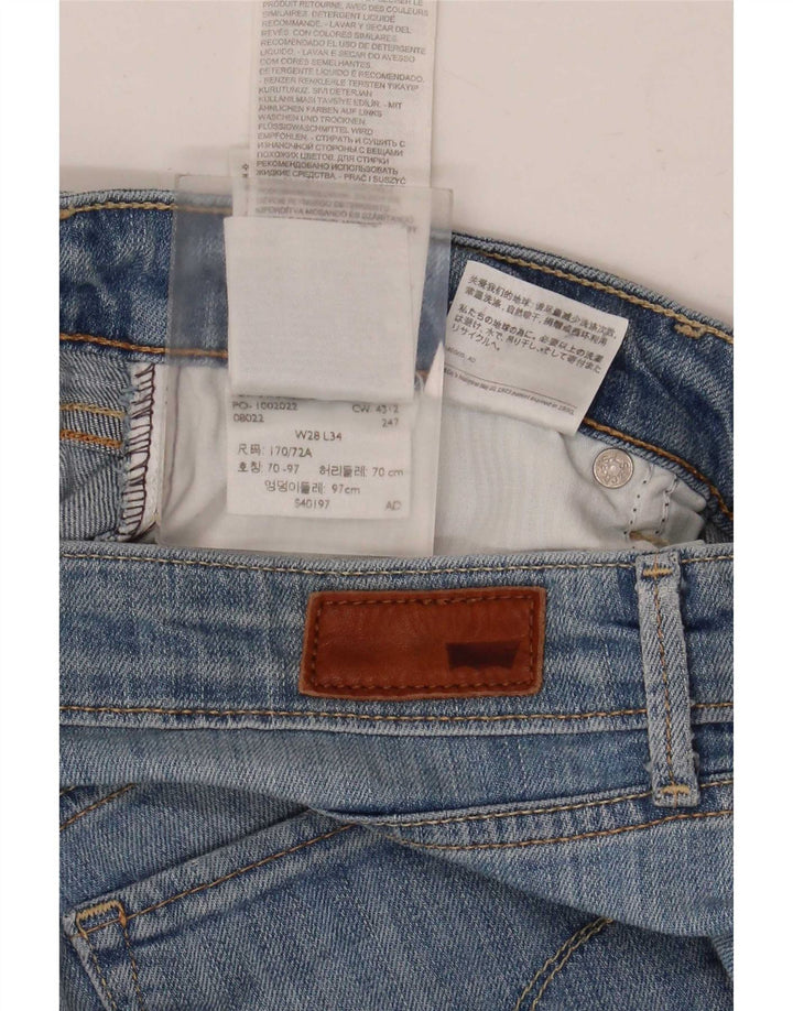 Damskie proste dżinsy Levi's W28 L28 Niebieskie bawełniane