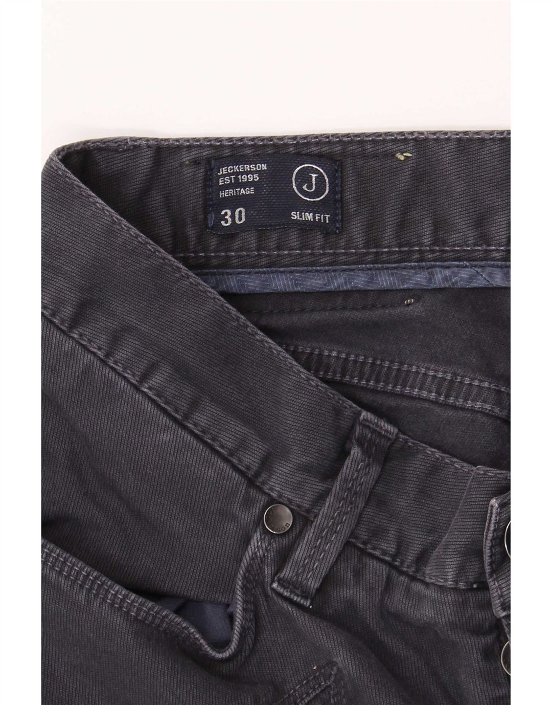 Męskie jeansy slim fit Jeckerson W30 L31 Szara bawełna