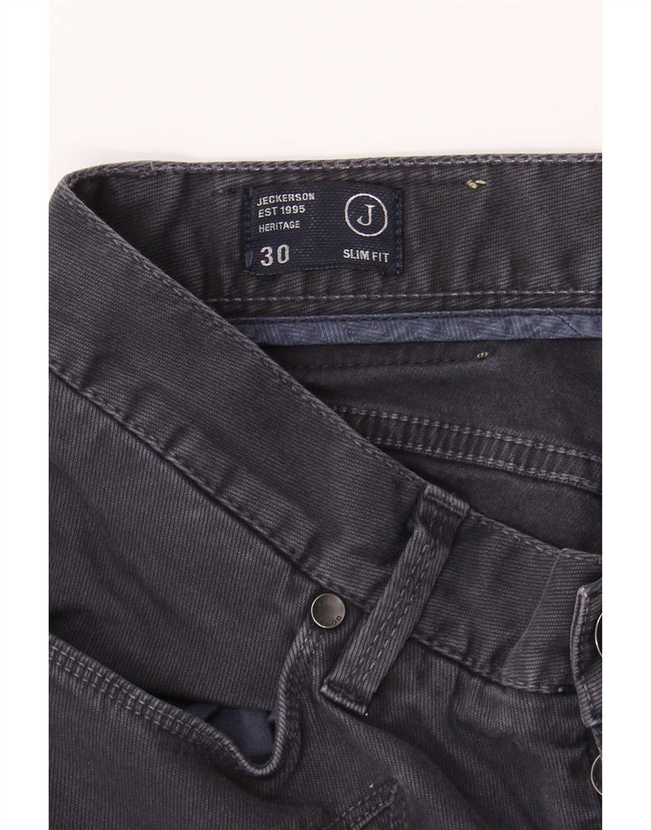 Męskie jeansy slim fit Jeckerson W30 L31 Szara bawełna