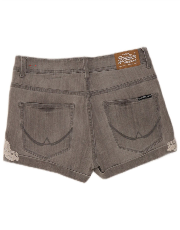 Damskie spodenki jeansowe Superdry W30 Średnioszare, bawełniane