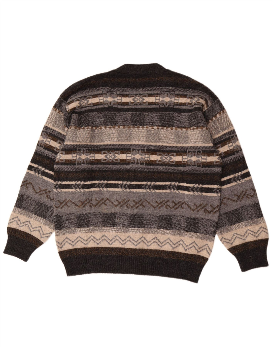 Męski sweter rozpinany Gioferrari IT 54 XL Szara, geometryczna wełna