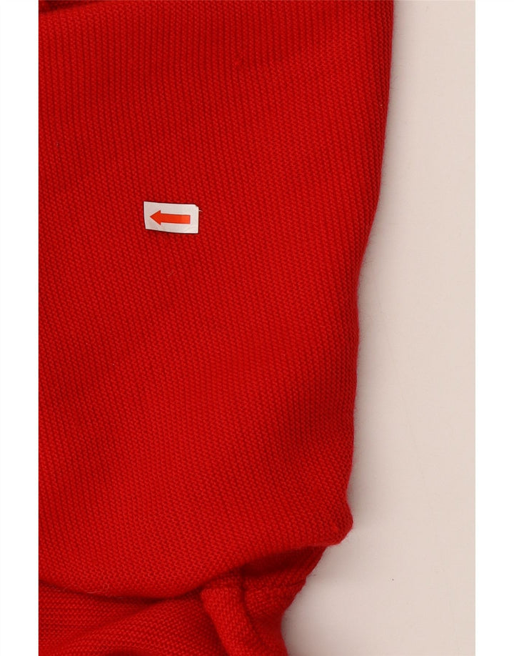 Sweter damski w stylu vintage, EU 44 XL, czerwona wełna