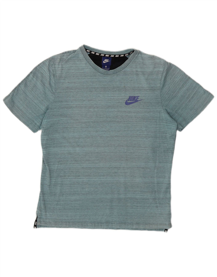 NIKE Mens T-Shirt Top Medium Blue Flecked Cotton