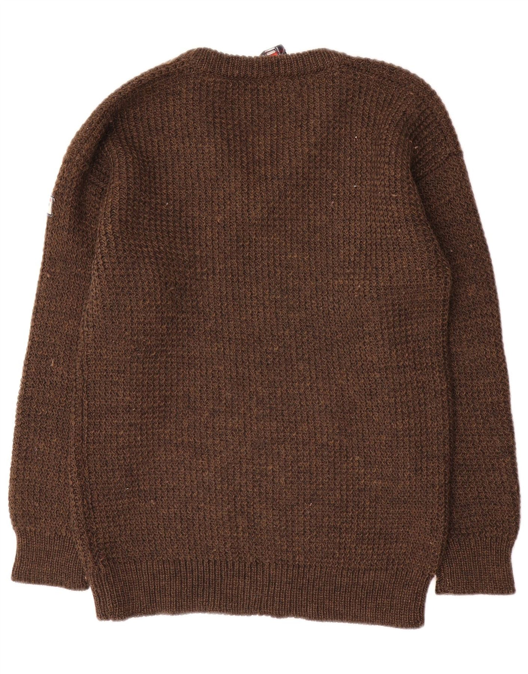 Męski sweter Fila z dekoltem w kształcie litery V, UK 36, mała brązowa wełna