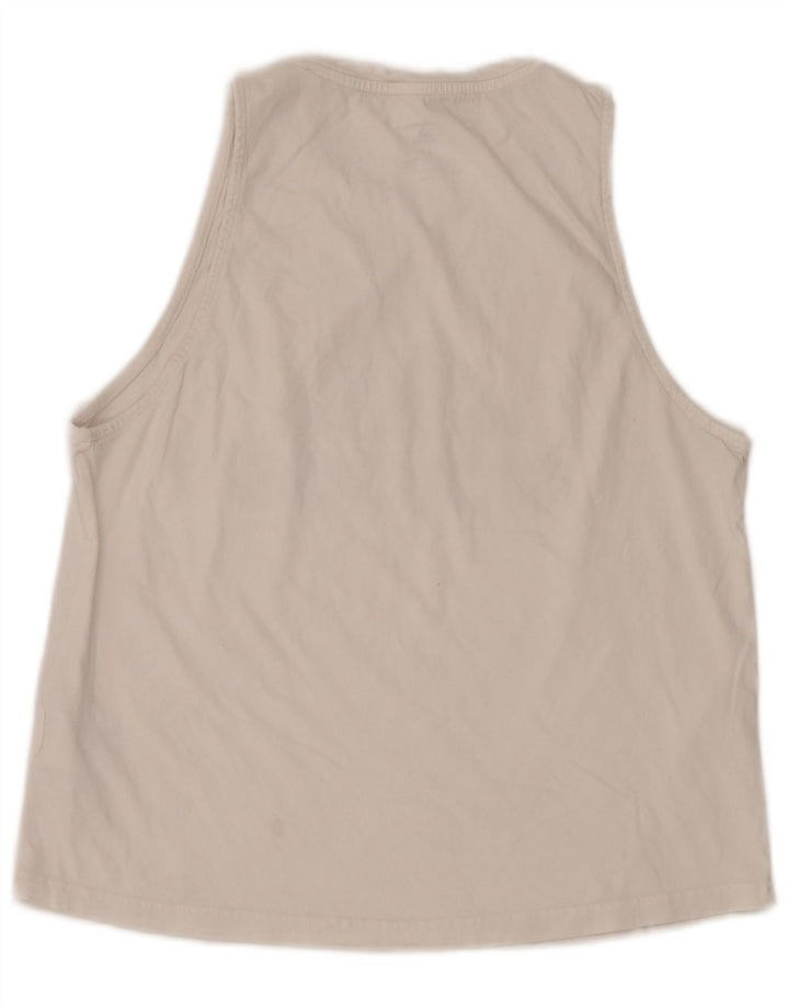 Damska kamizelka Adidas Graphic Top UK 12/14 Średnia biała bawełna