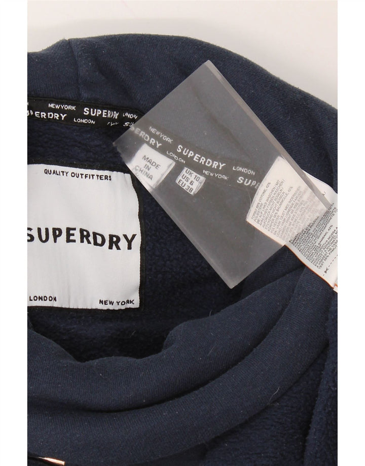 SUPERDRY Damska bluza oversize z grafiką UK 10, mała, granatowa