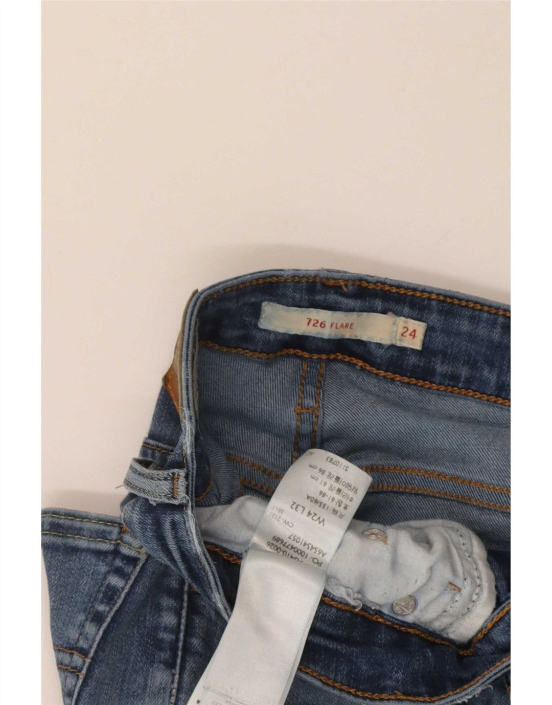 Damskie jeansy Levi's 726 Flared W24 L32 Niebieskie bawełniane