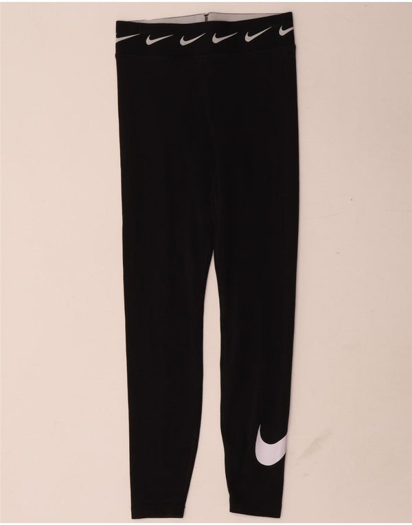 Damskie legginsy Nike Graphic UK 8, małe, czarne, bawełniane