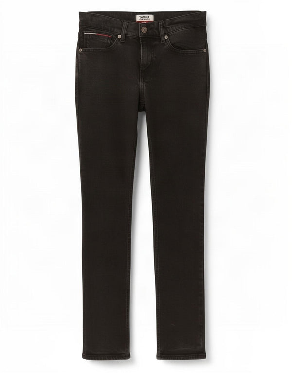 Damskie jeansy slim Tommy Hilfiger W29 L30 Czarna bawełna