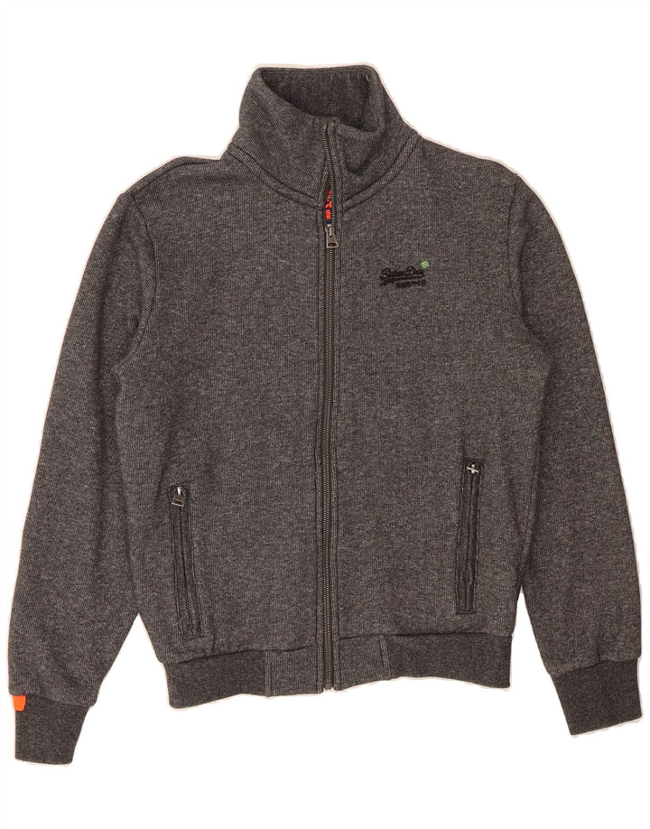 SUPERDRY Mens Tracksuit Top Jacket Small Grey Cotton Vintage Superdry and Second-Hand Superdry from Messina Hembry 