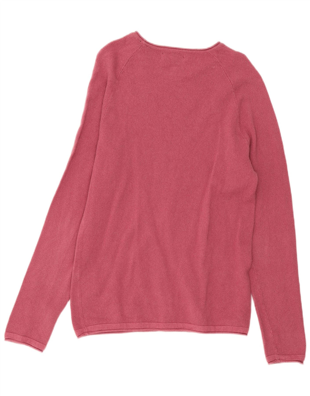Męski sweter Jack & Jones z dekoltem w łódkę, średnioróżowy, bawełniany