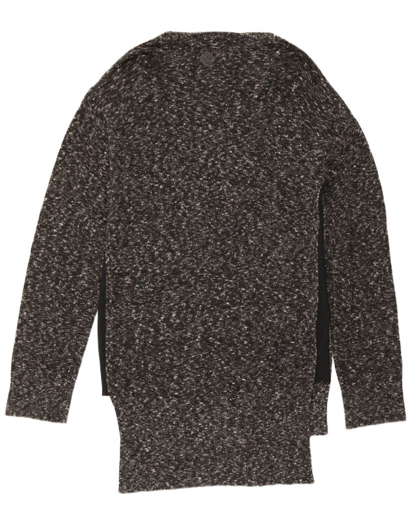 Damski sweter rozpinany Diesel o przedłużonym fasonie, UK 10, mały, szary, nakrapiany