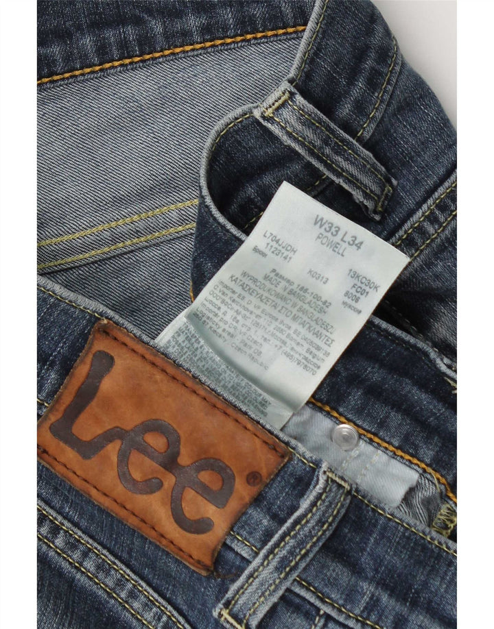 Męskie jeansy Lee Powell Slim W33 L34 Niebieskie bawełniane