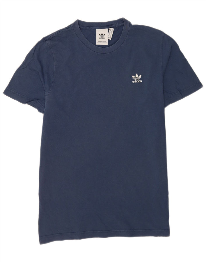 Adidas Męski T-Shirt Top Średni Granatowy Bawełniany