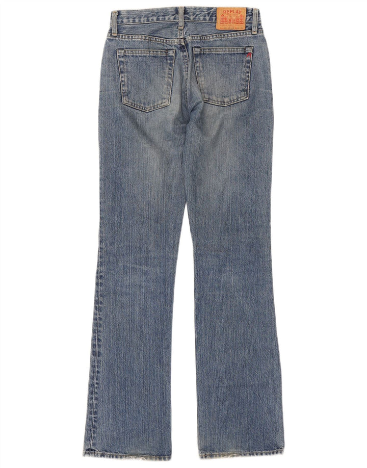 Damskie jeansy Bootcut Replay W26 L32 Niebieskie bawełniane