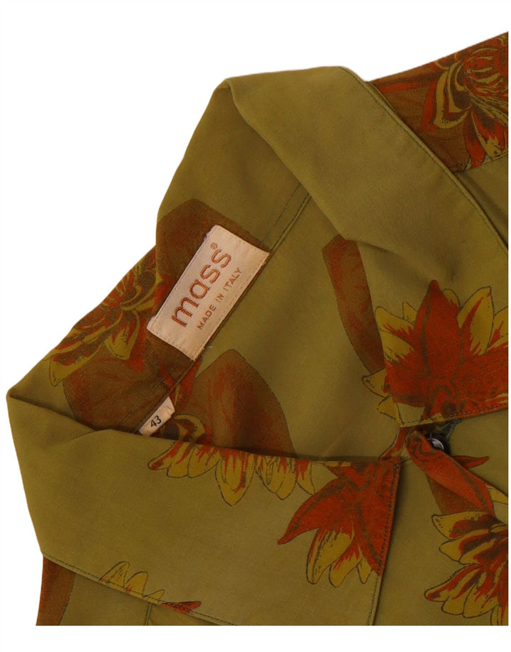 Koszula męska z krótkim rękawem Mass, rozmiar 43, duża, zielona w kwiaty