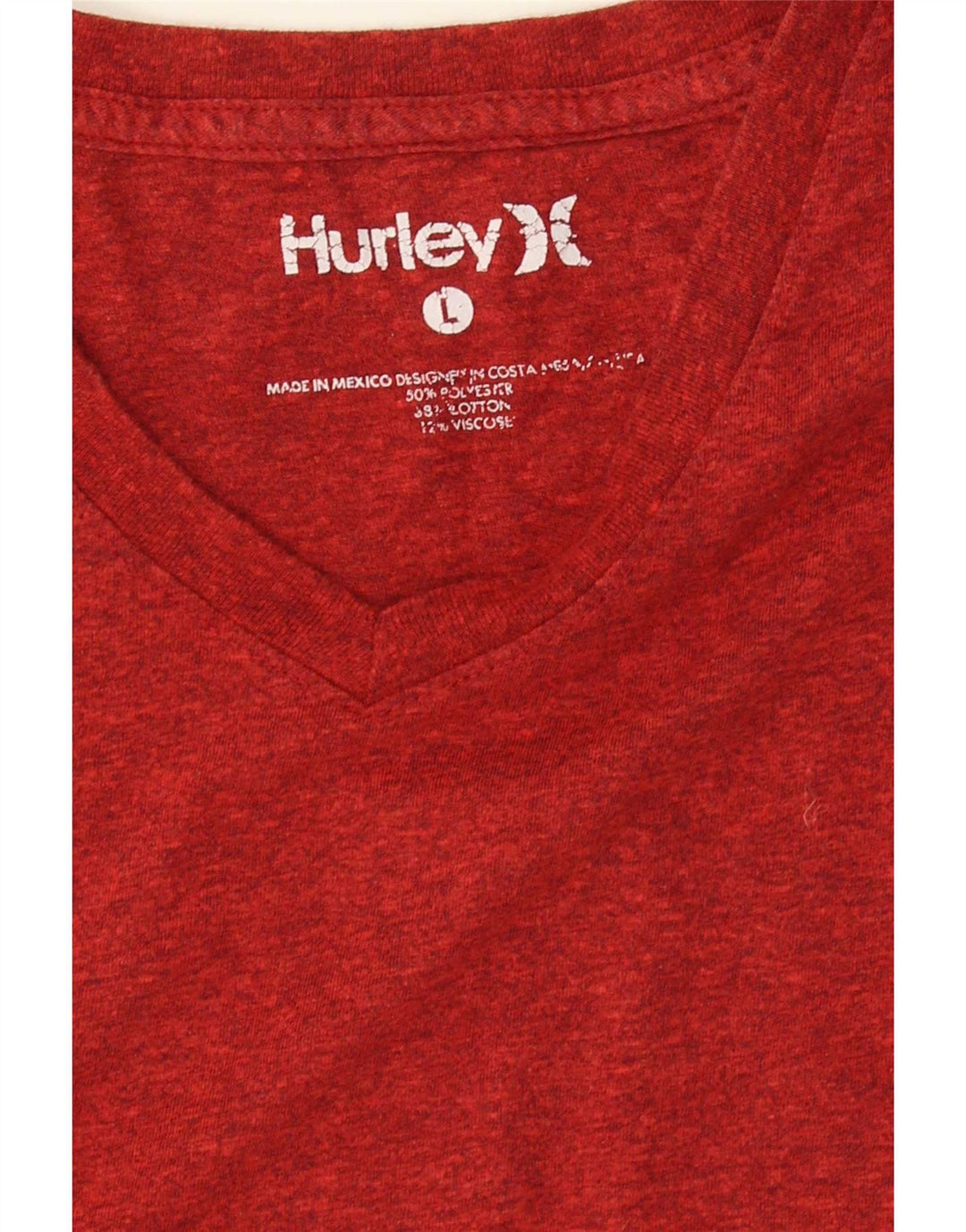 T-shirt męski Hurley, duży, czerwony, nakrapiany poliester