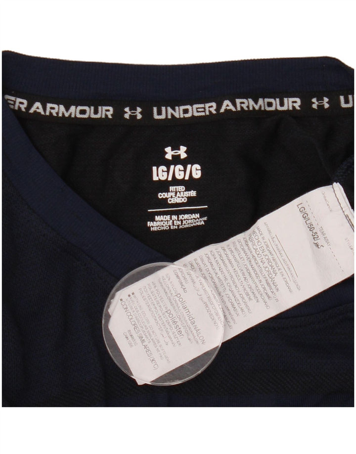 Koszulka męska Under Armour, duża, granatowa, nylonowa