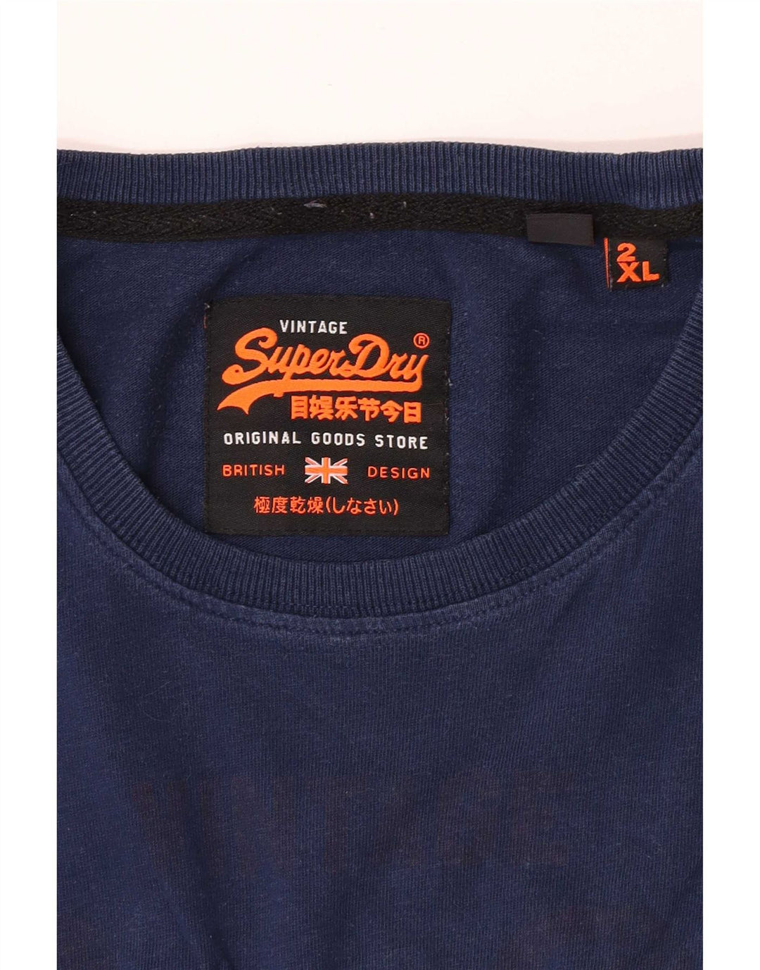 Męski top Superdry Extra Slim Graphic z długim rękawem 2XL w kolorze niebieskim