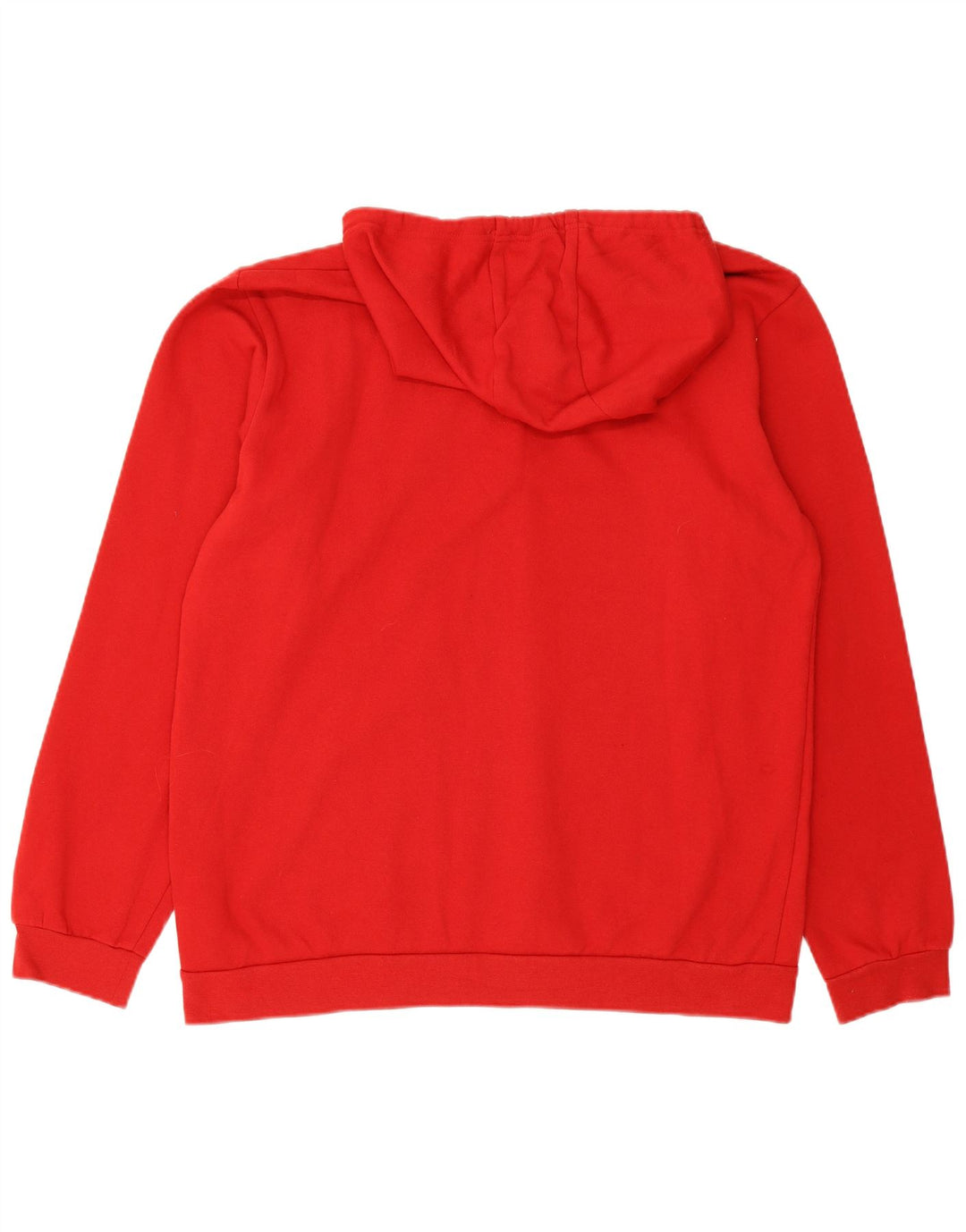 ADIDAS Mens Hoodie Jumper Large Red Cotton