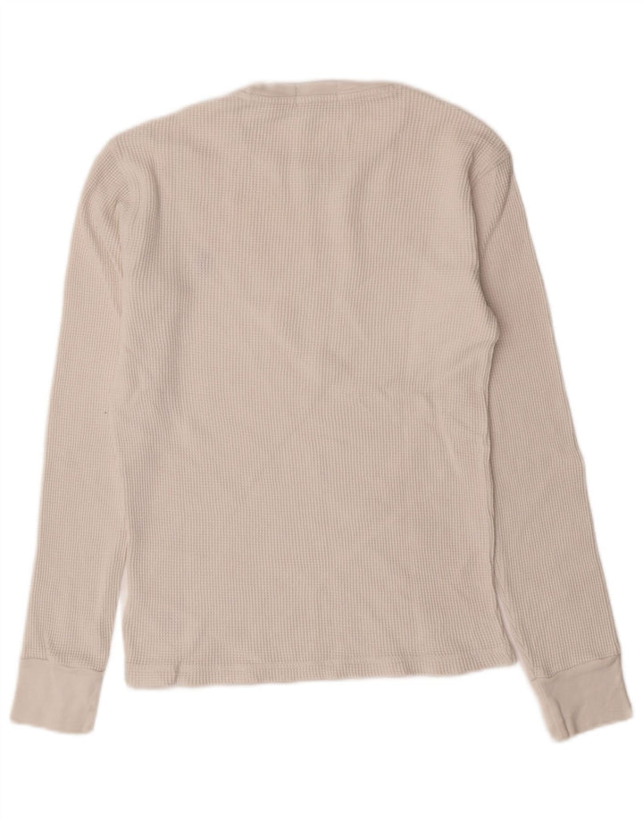 Polo Ralph Lauren Męski top z długim rękawem, mały, biały, bawełniany