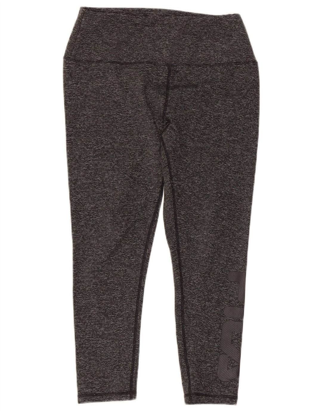 Damskie legginsy FILA Capri z grafiką UK 10, małe, szare, poliestrowe prążki