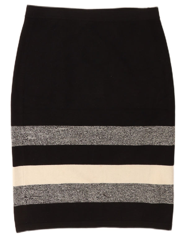 Damska dzianinowa spódnica ołówkowa Phase Eight UK 12 Medium W28 Czarna wiskoza w paski