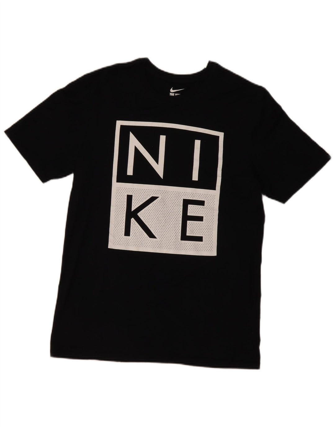 Męski T-shirt z grafiką Nike, średni czarny, bawełniany
