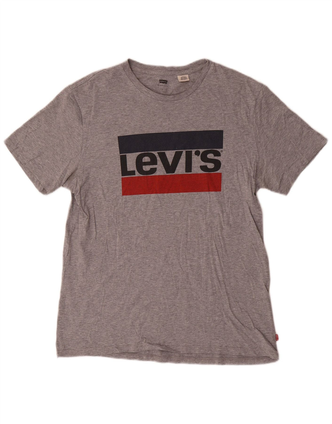 Męski T-shirt z grafiką Levi's, duży, szary, nakrapiany