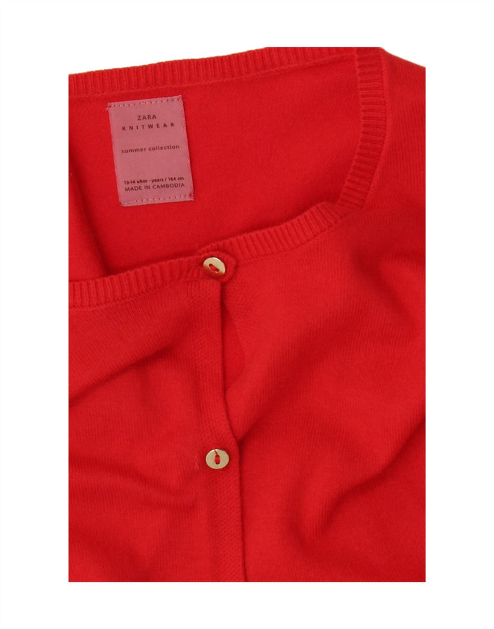 Sweter dziewczęcy Zara Cardigan 13-14 lat, czerwony
