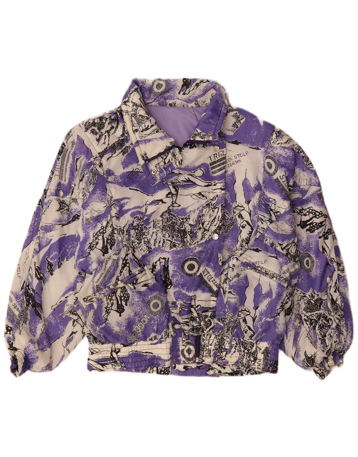 Damska kurtka narciarska YASSA Graphic UK 18 XL w kolorze fioletowym