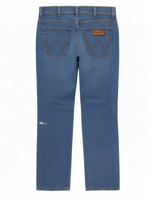 Wrangler Męskie Arizona Stretch Straight Jeans W32 L30 Niebieskie bawełniane