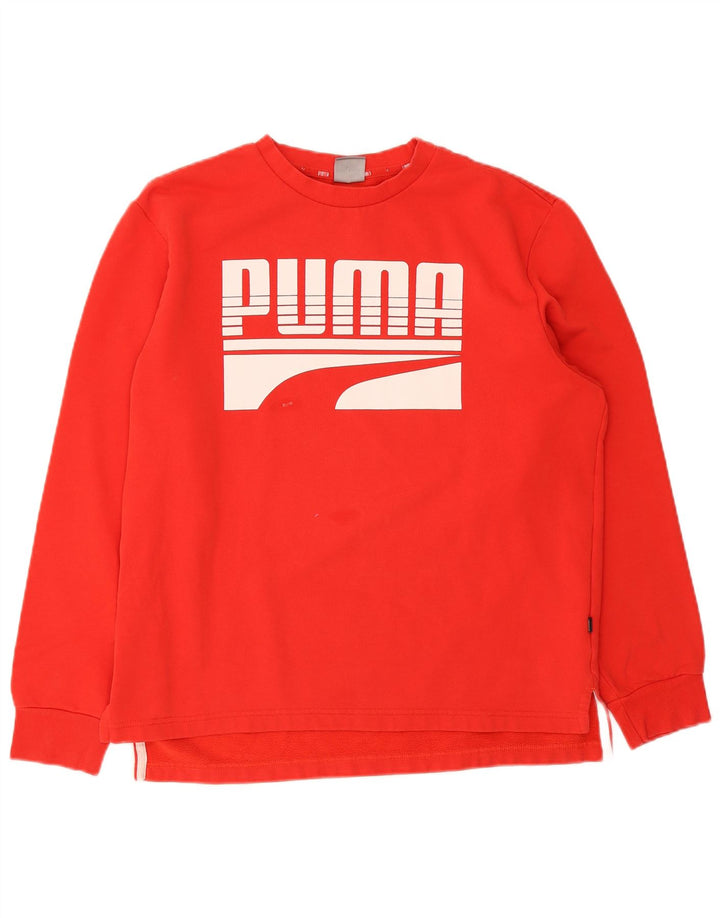Męska bluza z grafiką Puma, średnio czerwona