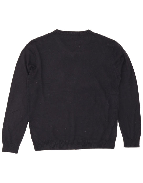 Męski sweter Pierre Cardin z dekoltem w kształcie litery V, XL, granatowy, akrylowy