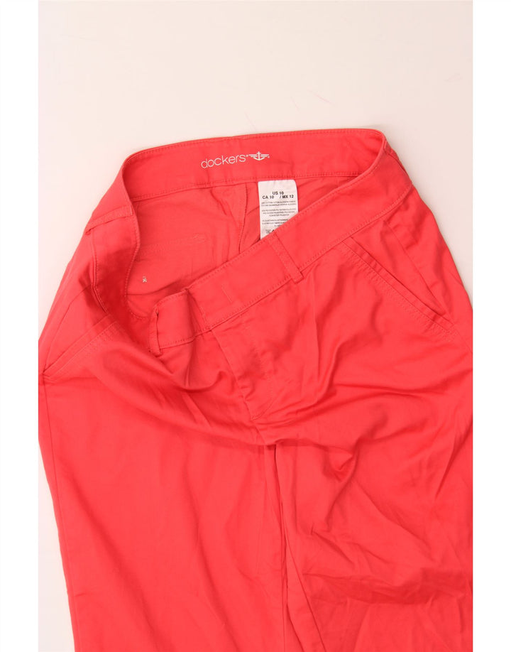 DOCKERS Womens Capri Trousers US 10 Large W32 L21 Red Cotton Vintage Dockers and Second-Hand Dockers from Messina Hembry 