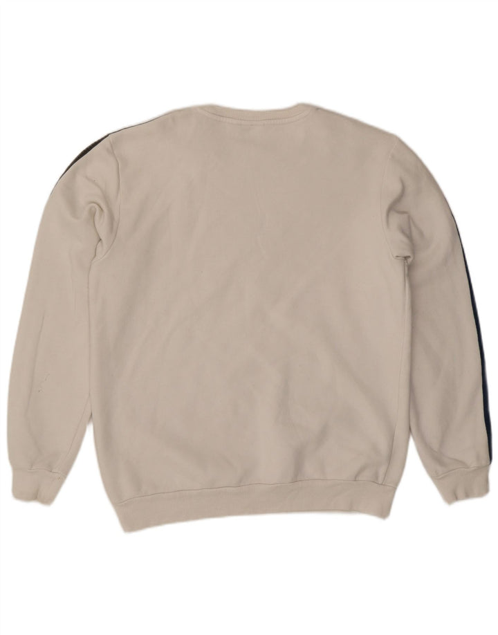 Adidas Męska Bluza Sweter Średniej Białej Bawełny