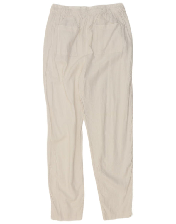 Marks & Spencer Damskie zwężane spodnie chino UK 14 duże W32 L31 białe
