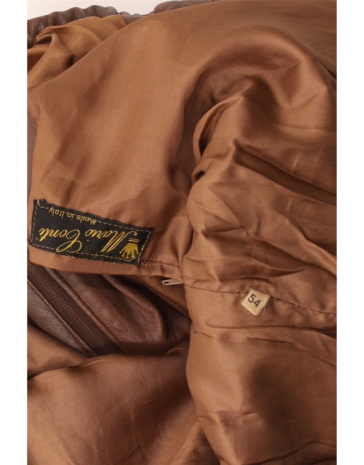 Męska kurtka bomberka Vintage IT 54 2XL brązowa