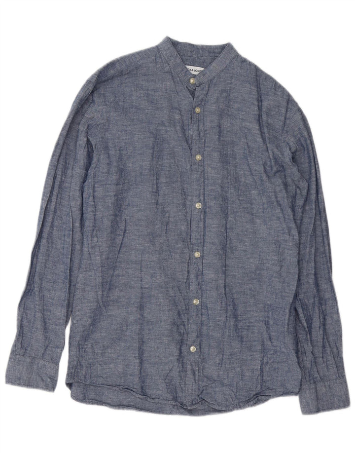 Koszula męska Jack & Jones, mała, niebieska, bawełniana