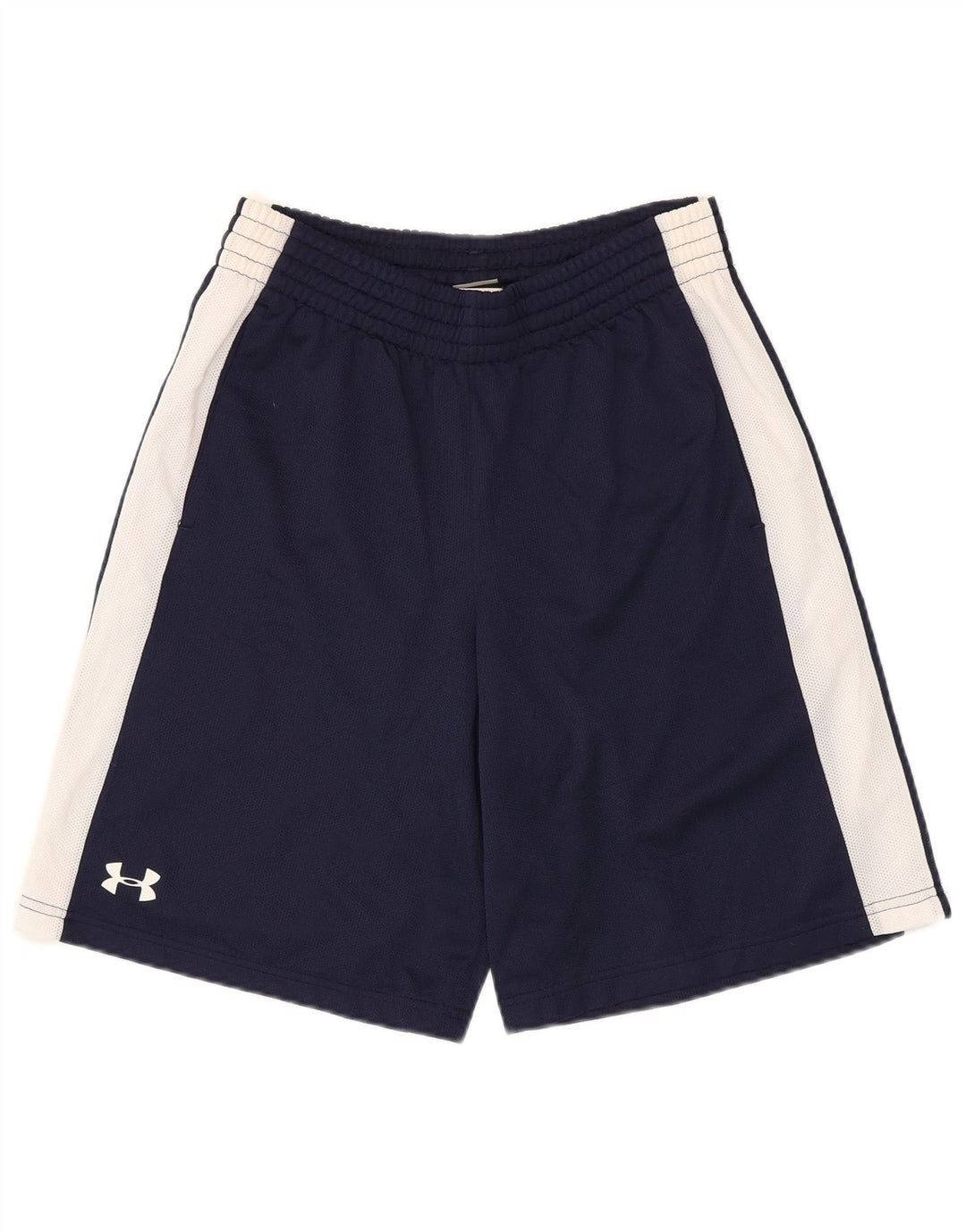 Męskie spodenki sportowe Under Armour, małe, granatowe, z poliestru w blokach kolorów