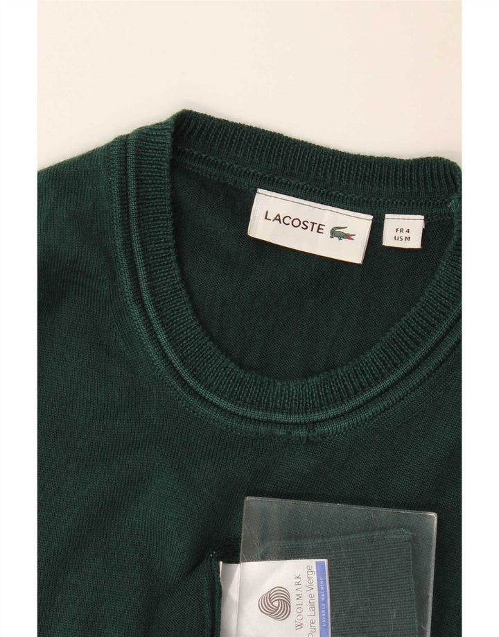 Męski sweter Lacoste z okrągłym dekoltem, rozmiar 4, średnia zielona wełna