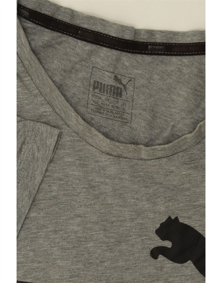 Męski T-shirt z grafiką PUMA, średni szary