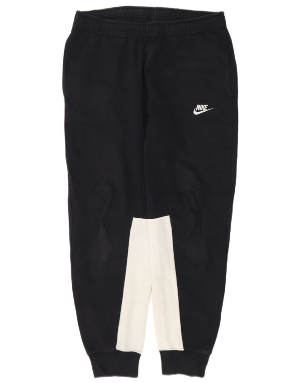 Męskie spodnie dresowe Nike, joggery, średnia czerń, bawełna z blokami kolorów