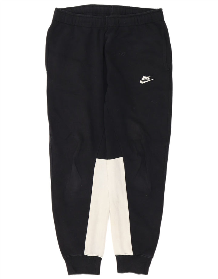 Męskie spodnie dresowe Nike, joggery, średnia czerń, bawełna z blokami kolorów