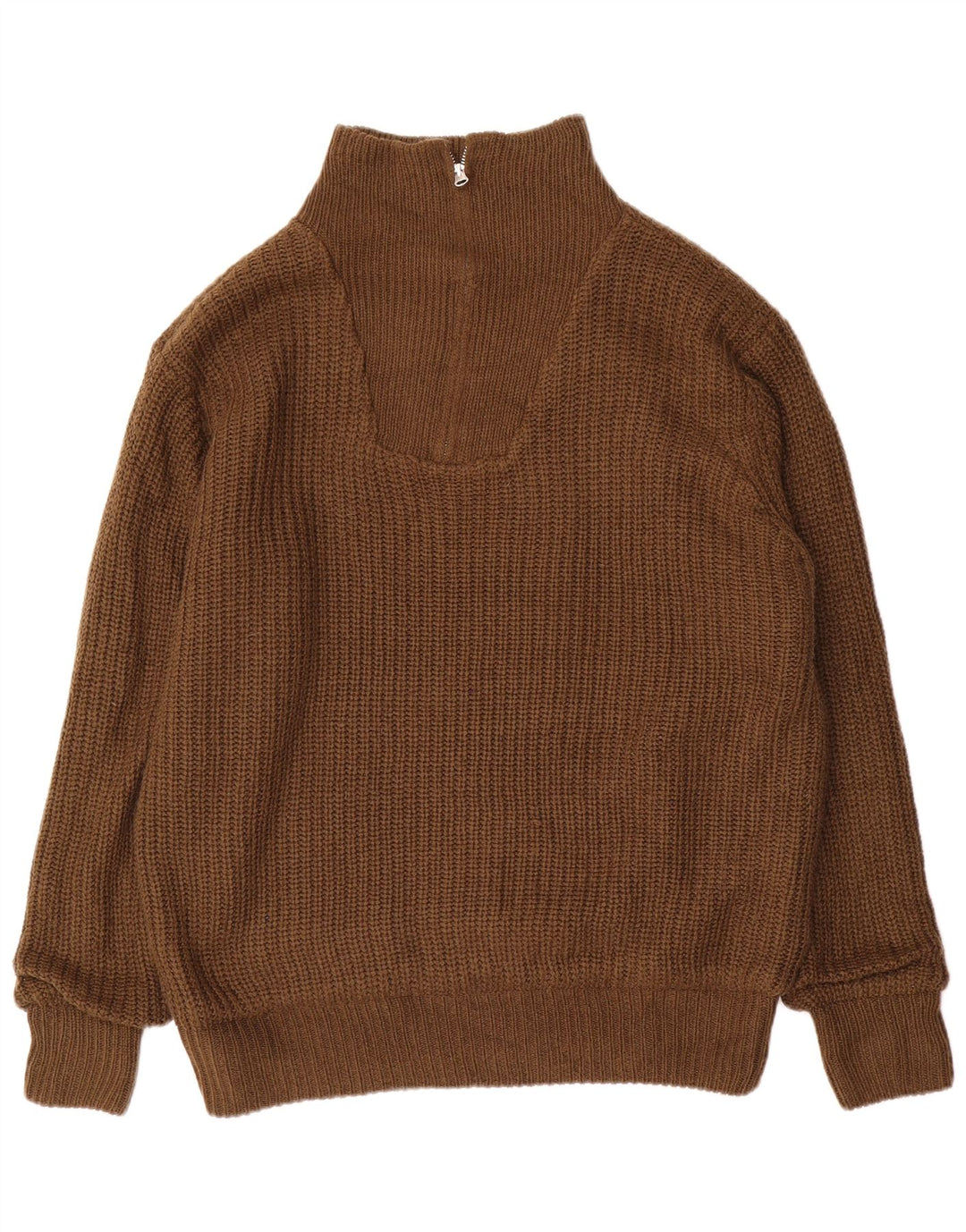 Męski sweter zapinany na zamek VINTAGE IT 52/54 Duży brązowy poliakryl