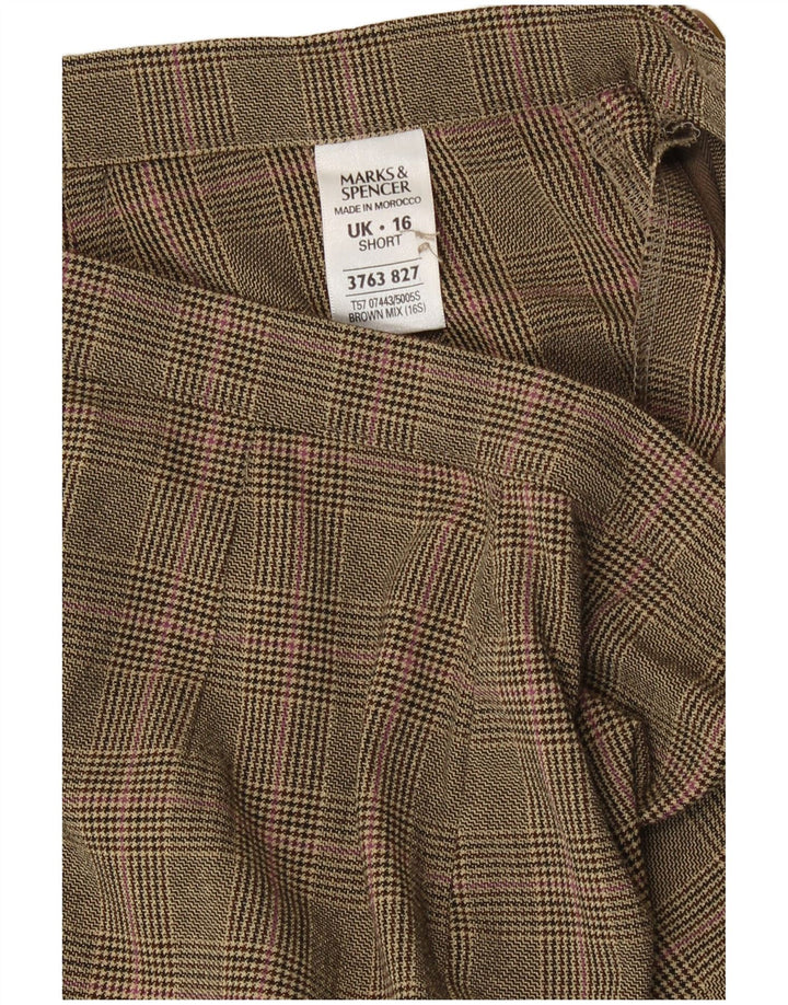 Marks & Spencer Krótkie spodnie damskie UK 16 duże W32 L25 brązowe