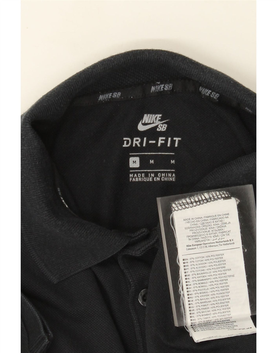 Męska koszulka polo Nike Dri Fit, średnia czarna, bawełniana