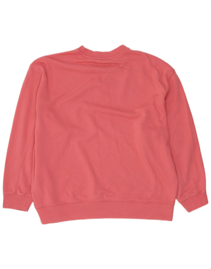 Damski sweter oversize ADIDAS UK 10, mały, różowy, bawełniany