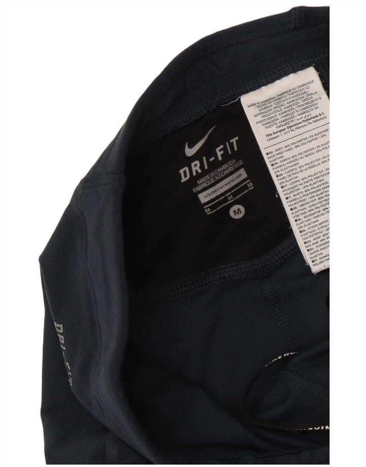 Damskie legginsy Nike Dri Fit UK 12, średni granatowy, geometryczny poliester